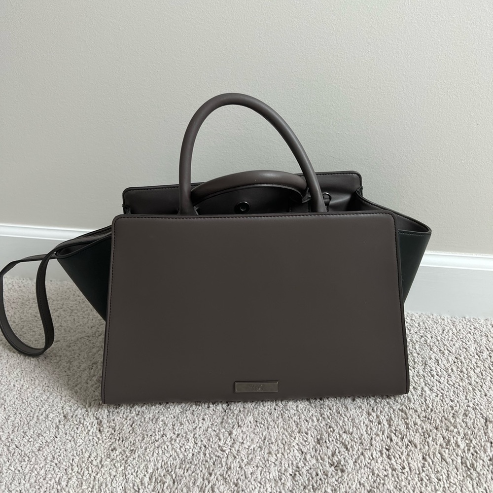 COPY - ZAC POSEN 2 Tone Bag/ Tote. Grey/black